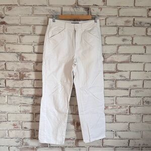 Everlane white carpenter barrel jeans pants size 6